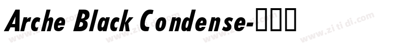 Arche Black Condense字体转换